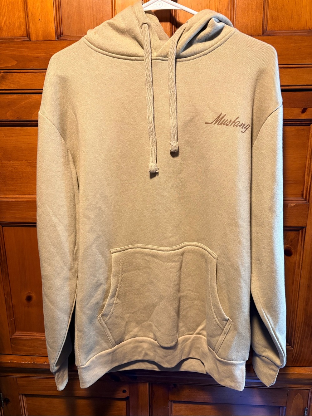 Ford Tan Mustang Hoodie Sweatshirt